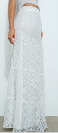 White Lace Maxi Skirt