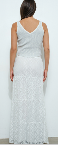 White Lace Maxi Skirt