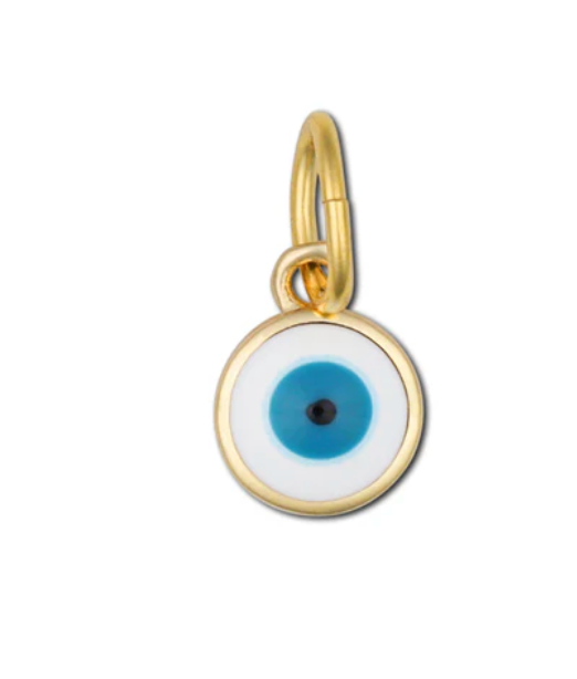 White Enamel Evil Eye Charm by HART