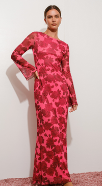 Floral Long Sleeve Maxi Dress