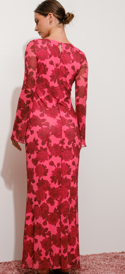 Floral Long Sleeve Maxi Dress