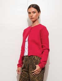 Red Cardigan Sweater