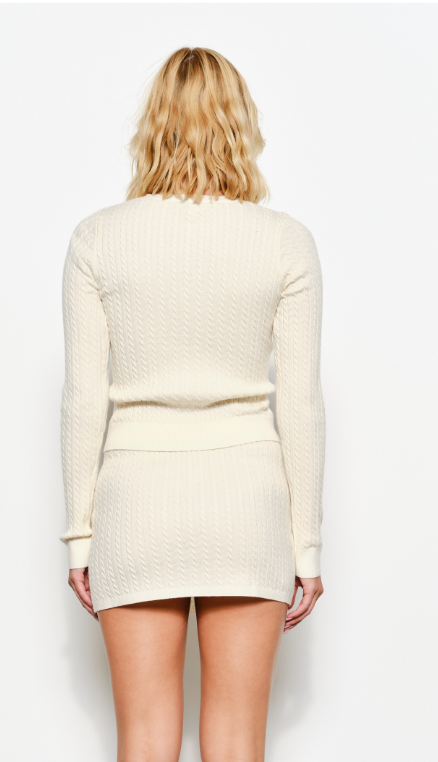 Sydney Cable Knit Cardigan Sweater