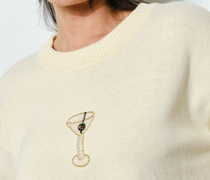 Martini Beaded Sweater