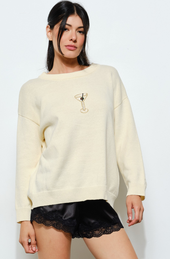 Martini Beaded Sweater
