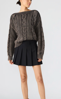 Black Pleated Skort by Steve Madden