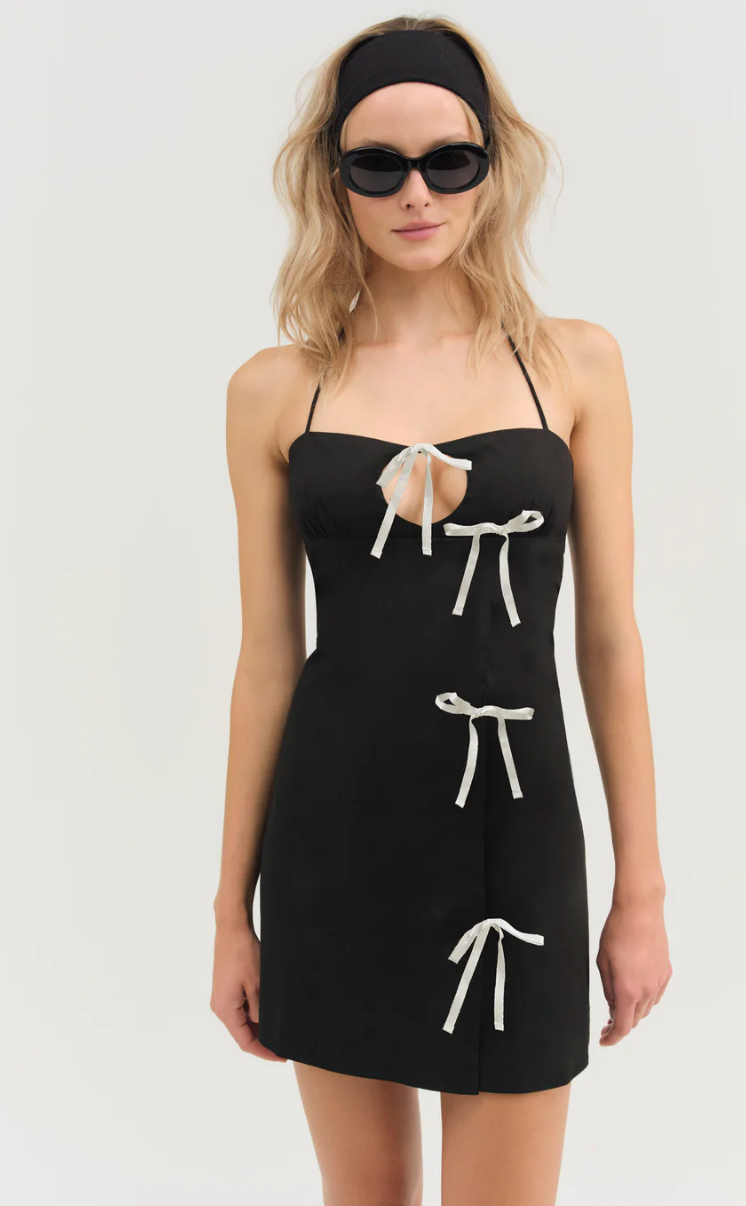Helena Bow Poplin Mini Dress by For Love and Lemons