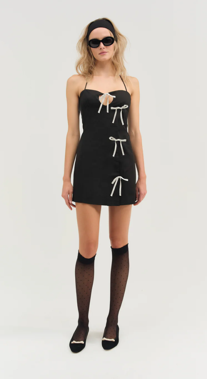 Helena Bow Poplin Mini Dress by For Love and Lemons