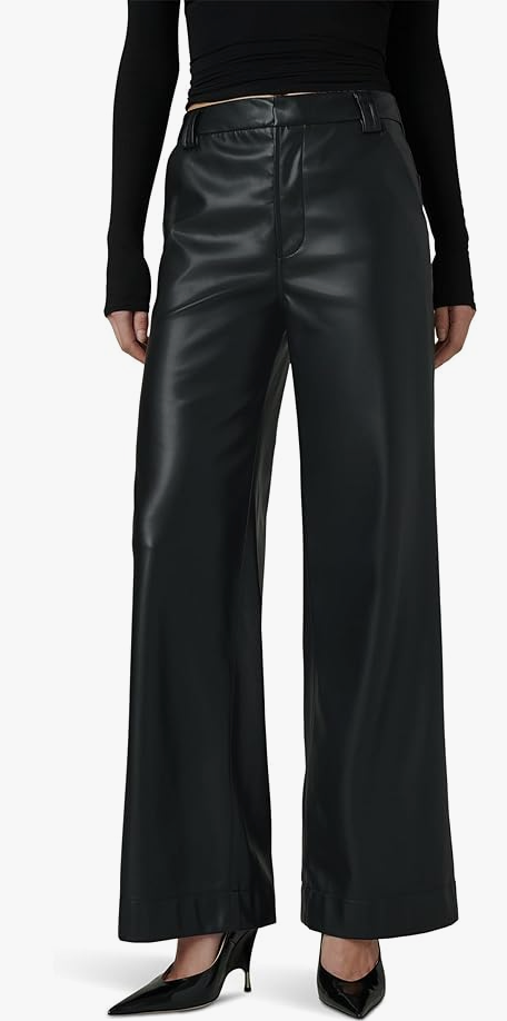 The Black Mia Vegan Leather Trouser Pant by Joe's Jeans