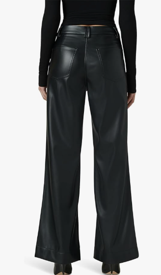 The Black Mia Vegan Leather Trouser Pant by Joe's Jeans