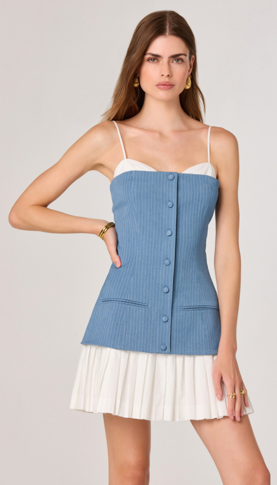 Striped Vest Mini Dress by ASTR