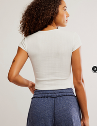 Short Sleeve Top by Free People in White or Black