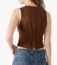 Brown Faux Suede Vest by Steve Madden