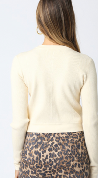 Button Down Sweater in Brown or Cream
