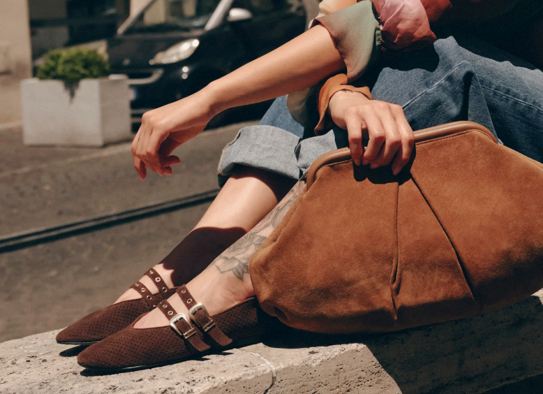 Brown Suede Ballet Flats by Dolce Vita
