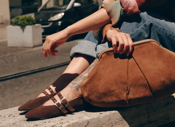 Brown Suede Ballet Flats by Dolce Vita