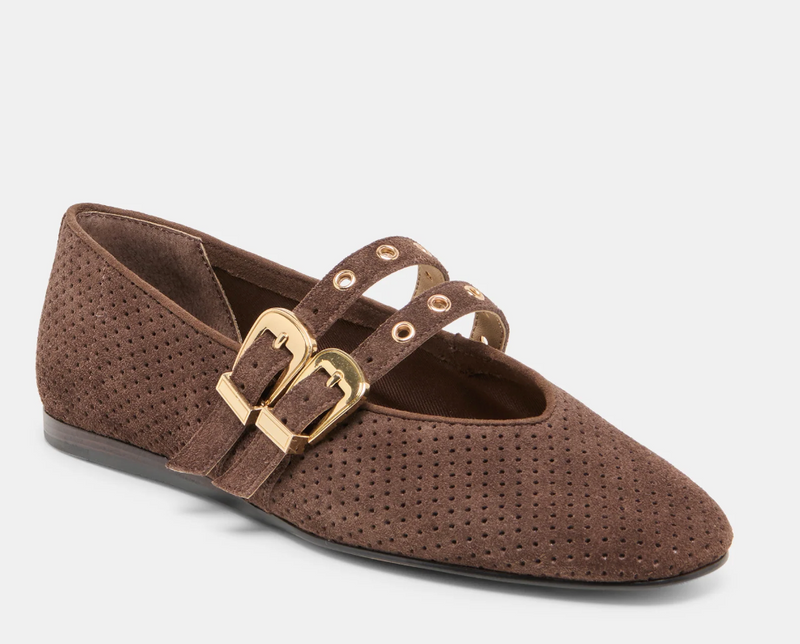 Brown Suede Ballet Flats by Dolce Vita