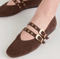 Brown Suede Ballet Flats by Dolce Vita