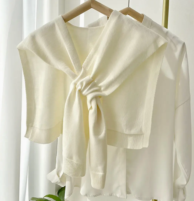 Knotted Sweater Shawl