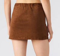 Brown Suede Cindi Mini Skirt by Steve Madden