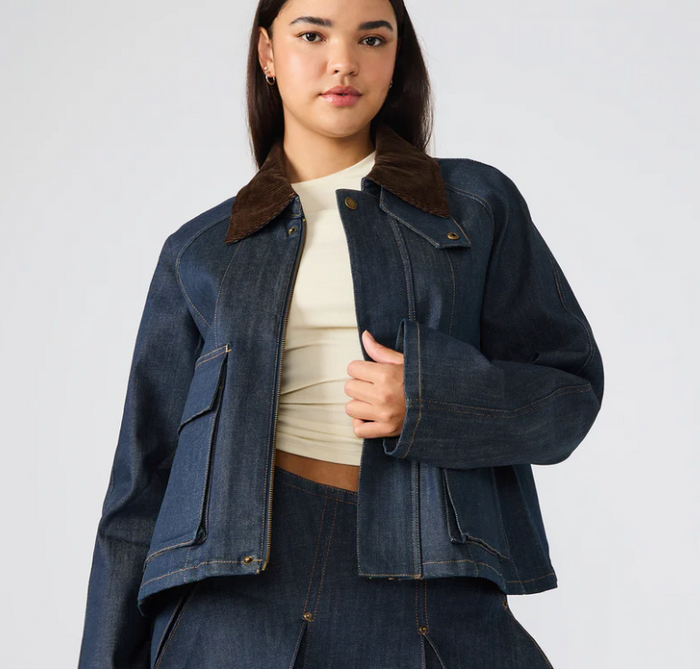 Justina Jacket with Suede Collar by Steve Maddem