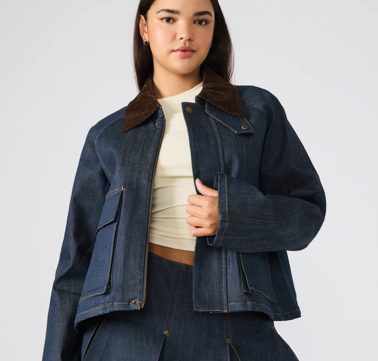 Justina Jacket with Suede Collar by Steve Maddem