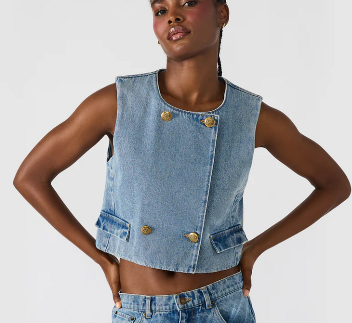 Brea Denim Vest by Steve Madden