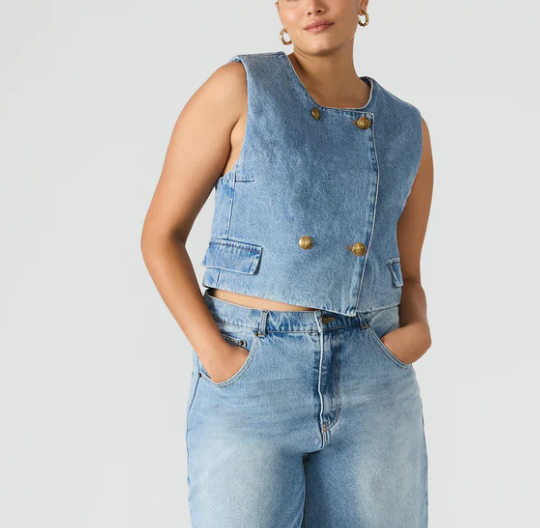 Brea Denim Vest by Steve Madden