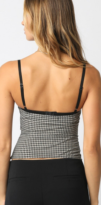 Gingham Corset Top