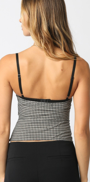 Gingham Corset Top
