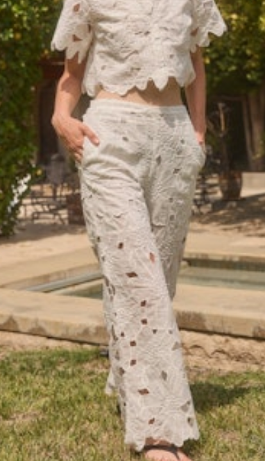 Jane Eyelet Pant by Lucy Paris