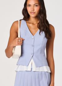 Blue Striped Vest by ASTR the Label