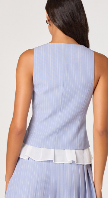 Blue Striped Vest by ASTR the Label