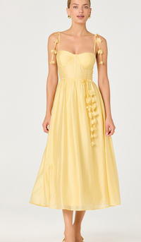 Halcyon Yellow Midi Dress by ASTR