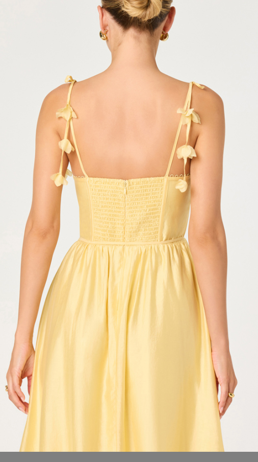 Halcyon Yellow Midi Dress by ASTR