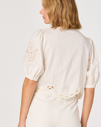 Joellyn White Eyelet Top by ASTR