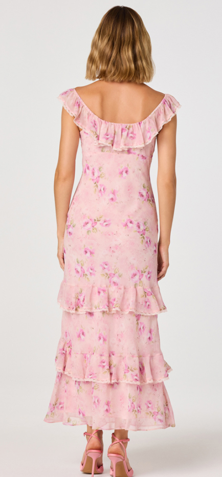 Laisha Pink Floral Maxi Dress by ASTR