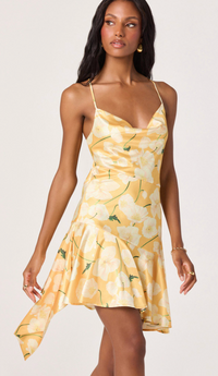 Paloma Yellow Mini Dress by ASTR
