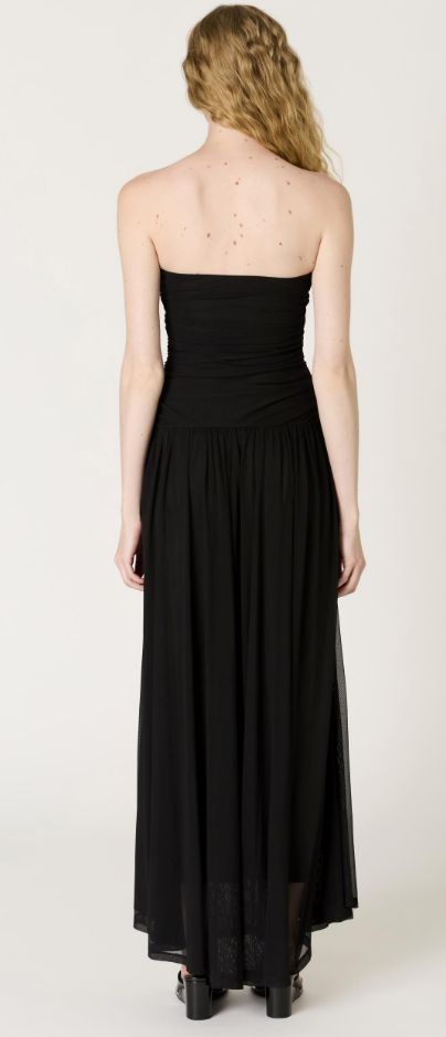 Beverly Strapless Maxi Dress by NIA (available in green or black)