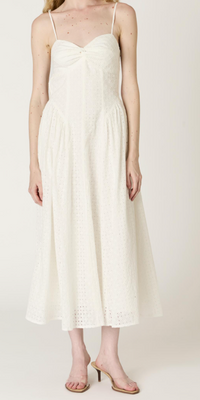 Destene White Midi Dress by NIA