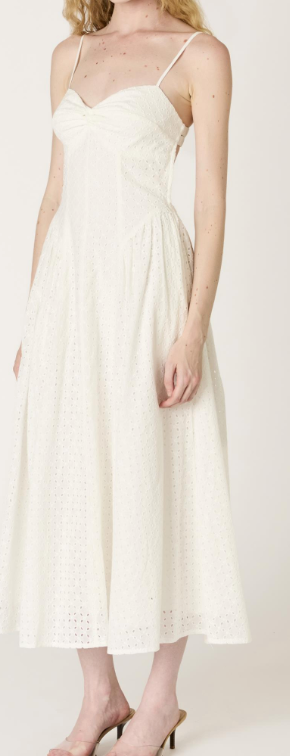 Destene White Midi Dress by NIA