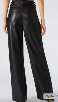 Geraldine Black Vegan Leather Pant by Steve Madden