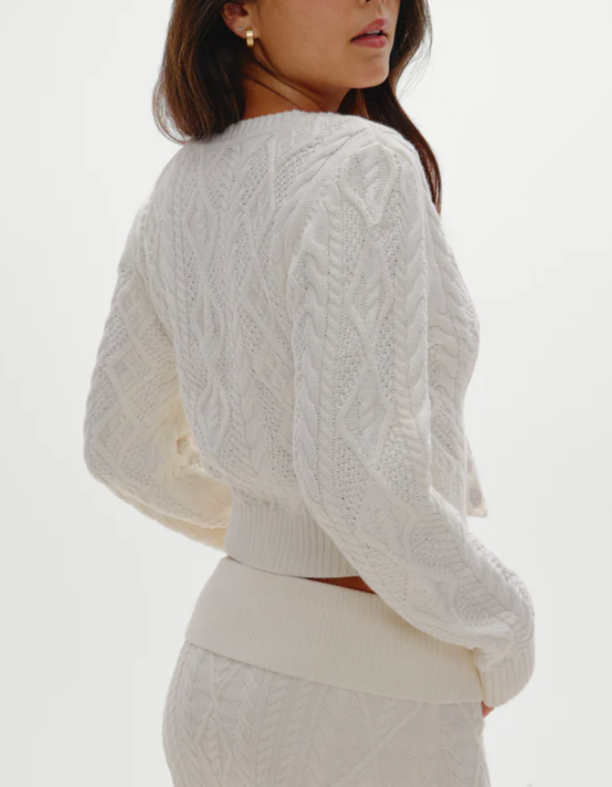 Marley cable knit cardigan by Frankie’s bikinis