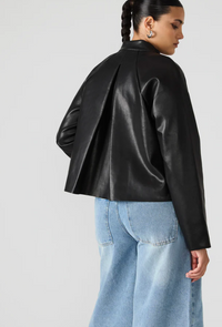Black Vegan Leather Jacket by Steve Madden