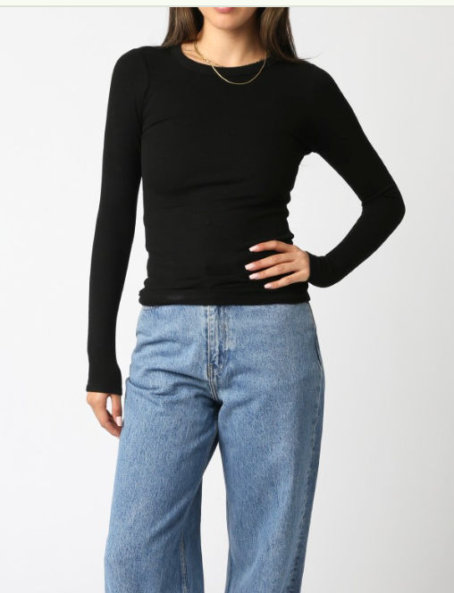Long Sleeve Black Top