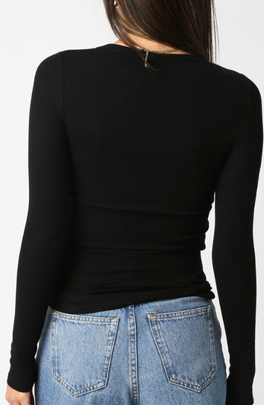 Long Sleeve Black Top