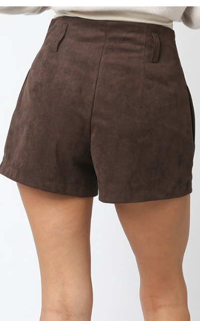 Brown Suede Shorts