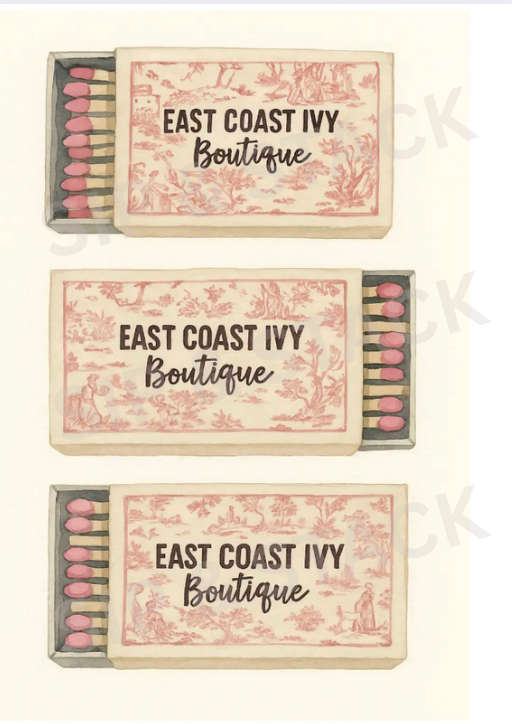 East Coast Ivy Boutique Matchbox Print by Sip & Stack