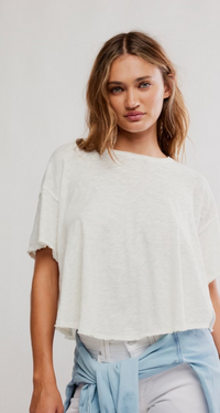 White Oversized Sleeve Top by Free People