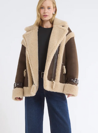 Brown Vegan Leather Jacket by Rumored